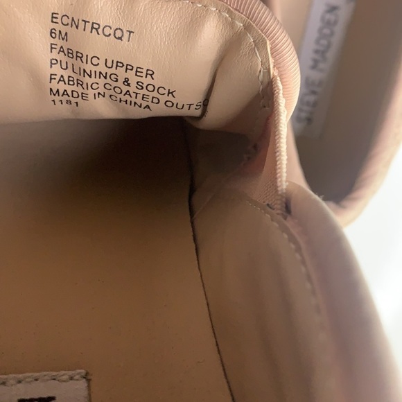 Steve Madden Quilted Slip On Sneaker Casual Rose Blush neutral 6 - Picture 6 of 12